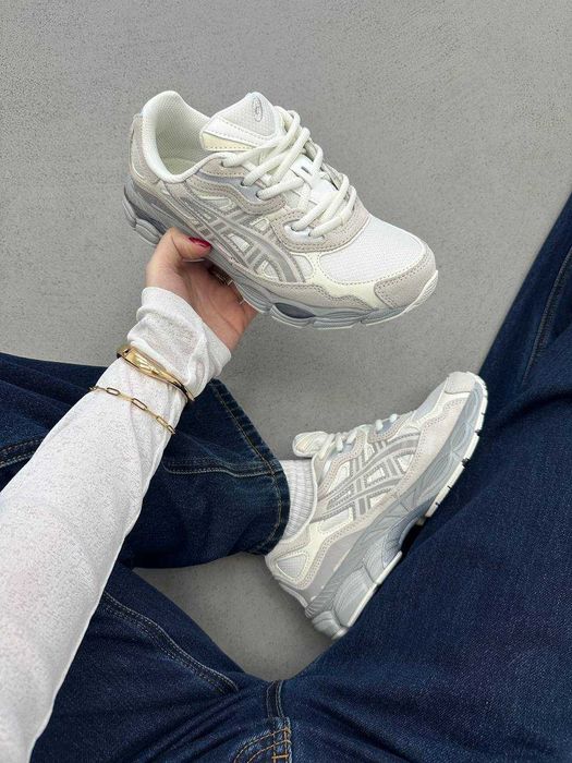 ‼️ НОВІ Кросівки ASICS Gel-NYC Cream Cloud Grey
