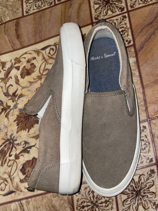 Кеди M&S;  Замшеві туфлі-човники marks and spencer; Slip-On; Сліпони