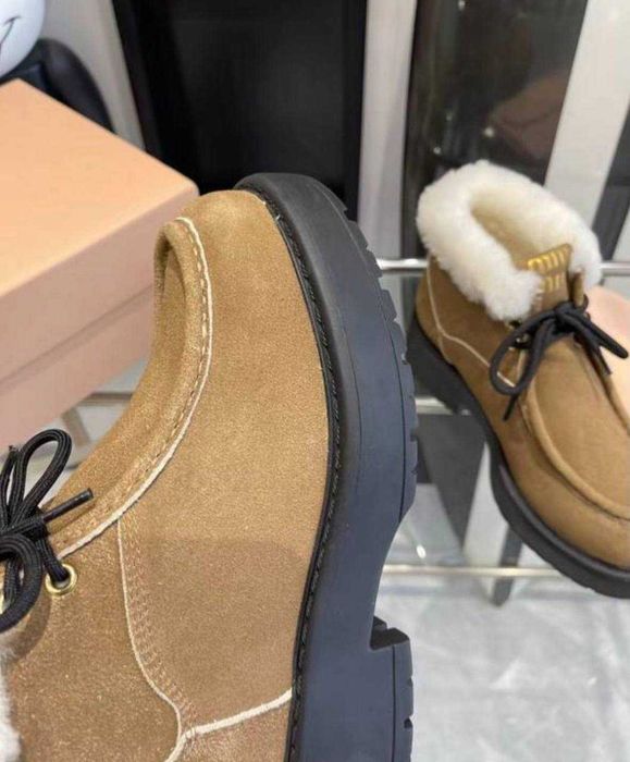 Botki trapery na futerku Miu Miu! Skórzane i zamszowe! Premium 36-41