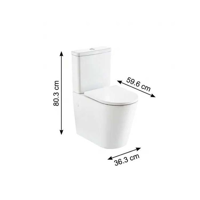 Conjunto do Pack sanita dual back to wall rimless e do Bidé branco Sensea Neo