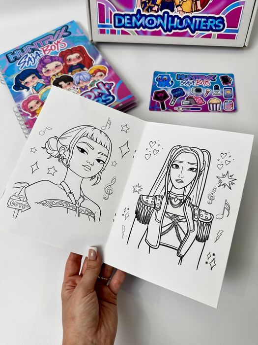 Демон хантер на липучках ліпучках альбом книжка тока бока мисливці