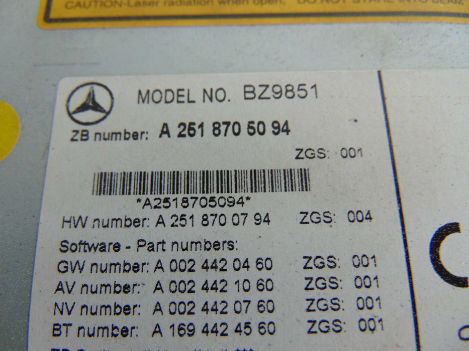 Radio CD SD NAVI Nawigacja comand Mercedes R-klasa W 251