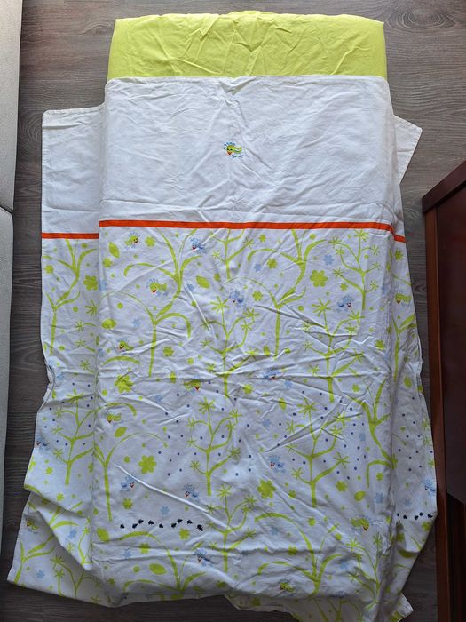 Capa de edredão+lençol ajustável+fronha