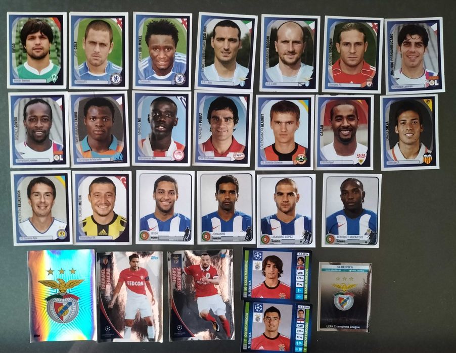 Lote de cromos Champions (vários anos)
