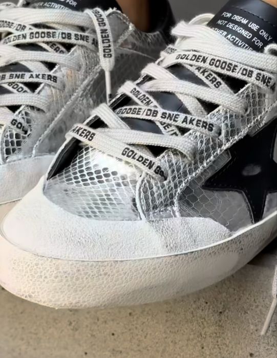 Снікерси Golden Goose Grey/ Кеди шкіряні Голден Гус Сірі/ Літні Кеди