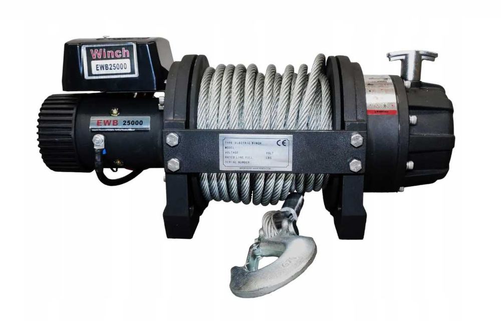 Wyciągarka elektryczna Runva EWB25000. 11,3t. 24V lina stalowa