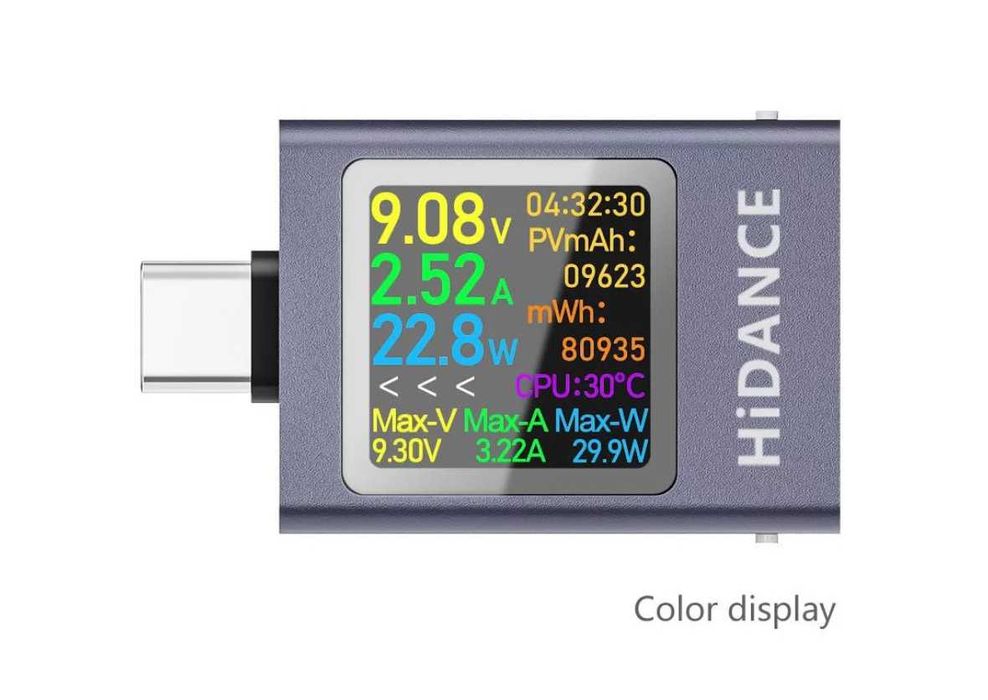USB тестер напруги, ємності, струму Hidance HDC‑085C