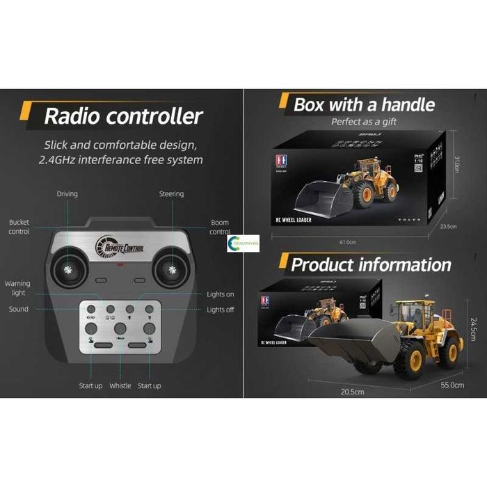 RC VOLVO L260H - Double E E592-003 Metal 1:16 4WD