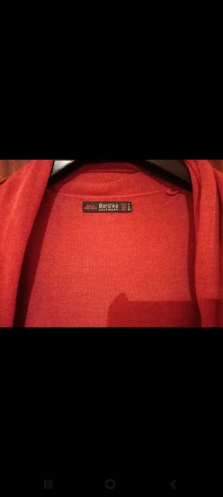 Casaco largo e comprido, laranja/cor de tijolo  - M - Bershka