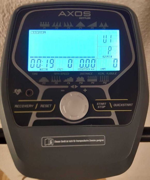 Rower rowerek Kettler Axos Cycle P ERGOMETR treningowy Programy LCDtrasy gotowe podlaczany do prądu na prąd do rehabilitacji treningu trenażer