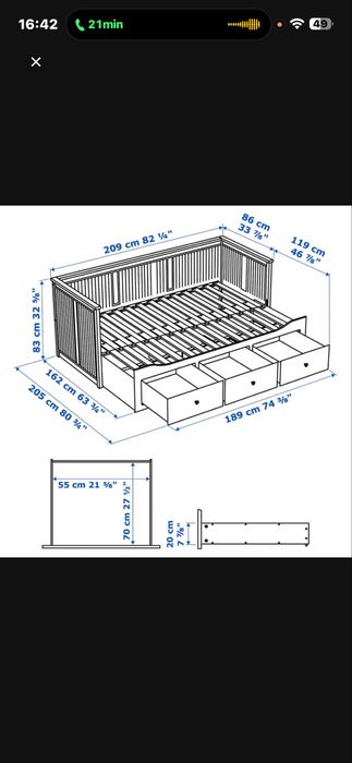 Cama / sofa Solteiro e casal