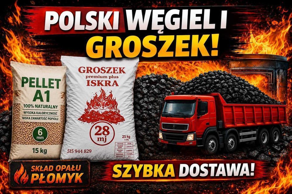 Groszek polski 28MJ/kg Węgiel polskie kopalnie Pellet Głowaczów