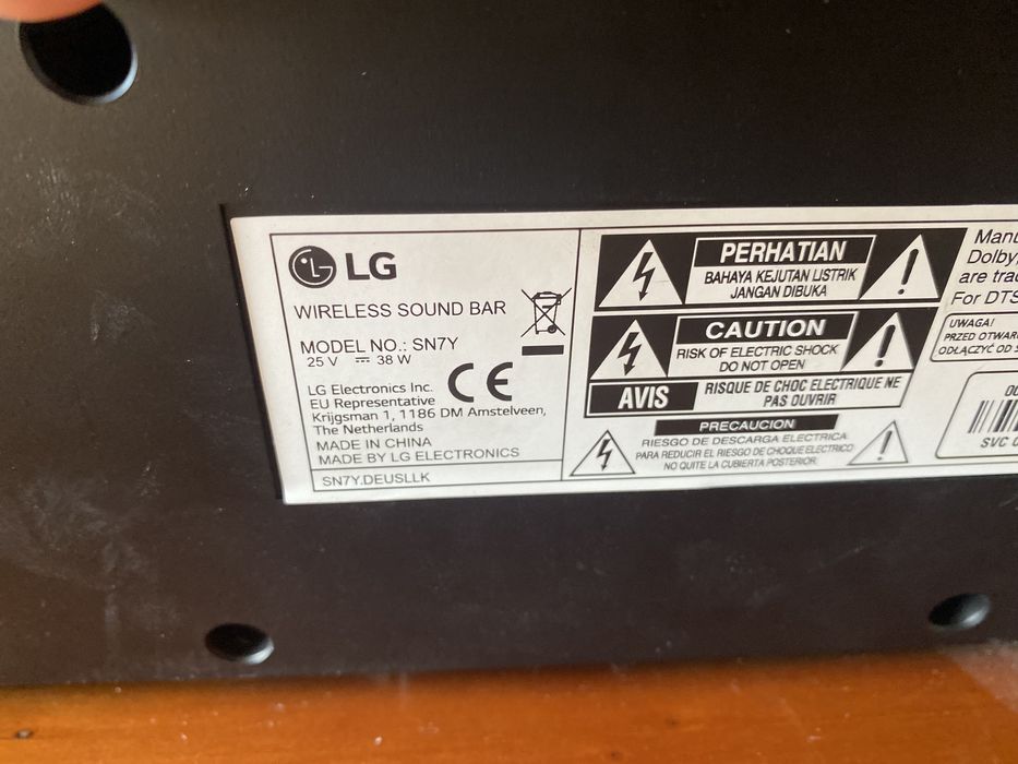 Soundbar LG SN7Y- 380W - Qualidade de Som Imersiva