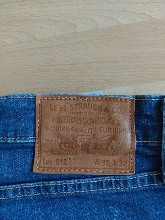 Levis 512 Premium stretch W36 L32 spodnie jeansowe slim skinny rurki jeansy 36/32 Levi Strauss