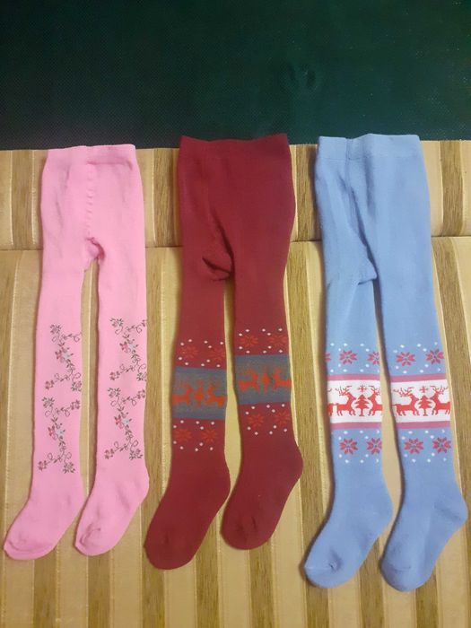 Детские теплые колготы, размеры 5,6