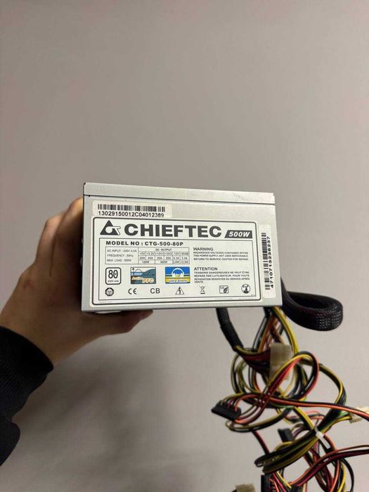 Блок живлення 500W Chieftec A80 CTG-500-80P 2x6+2pin GPU