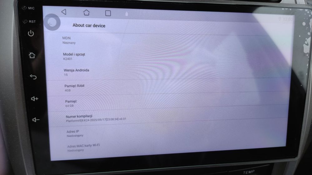 Radio 2din 9cali 8core 4/64 kostka canbus mazda