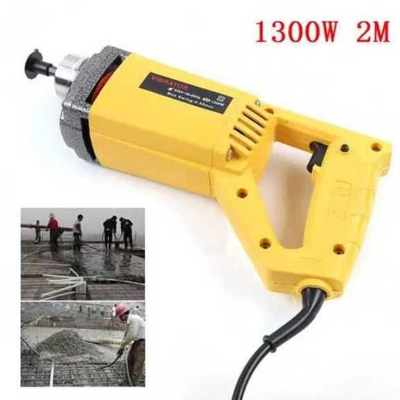 Vibrador para betão/concreto potência de 1.300W + 2m agulha
