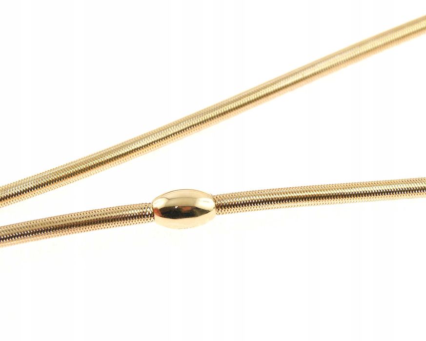 Elegancki złoty łańcuszek NASZYJNIK ZŁOTO p.585 50cm SPRĘŻYSTY