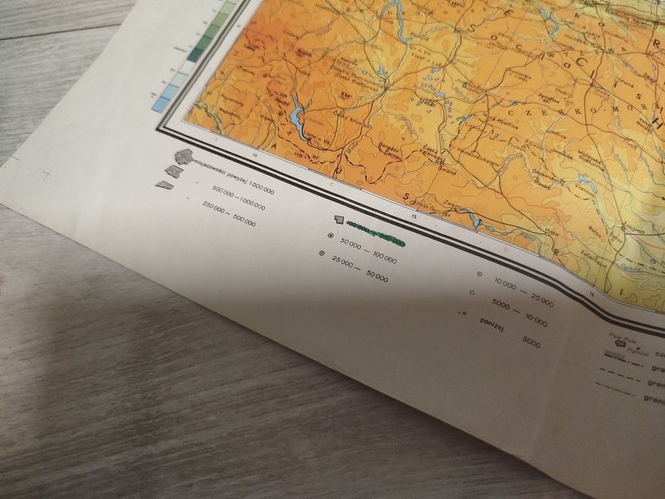 Mapa - atlas geograficzny Polska wyd. 1962 r