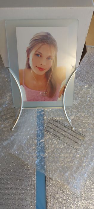 Stojąca NOWA nowoczesna ramka 14x18 na zdjęcie 10x15 szkło hartowane