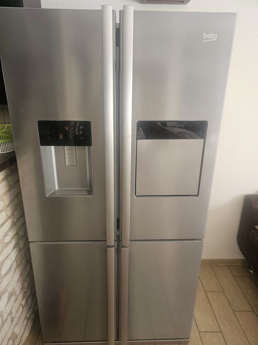 Duża lodówka side by side Beko  kostkarka dystrybutor wody – spraw