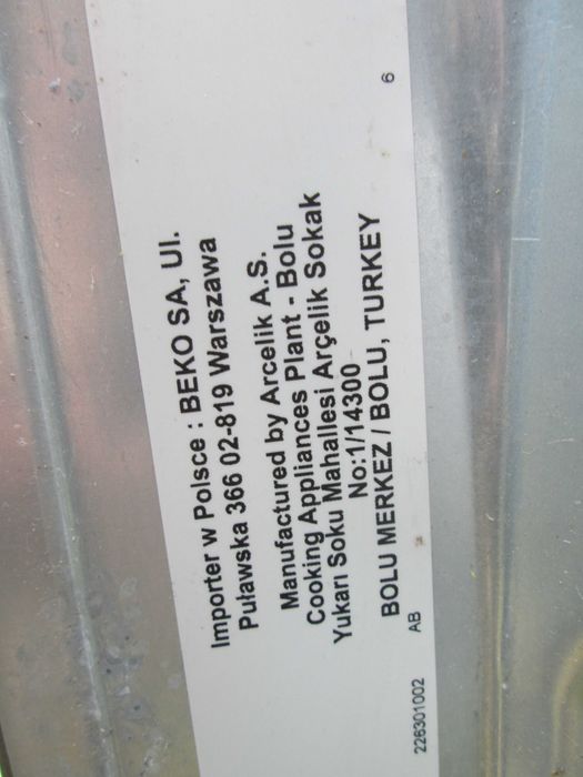 kuchenka gaz-elektr - beco 60 cm gaz ziemny lub lpg czytaj opis