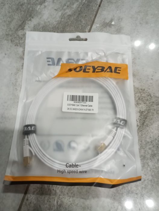 Kabel Przewód Sieciowy Płaski LAN Ethernet