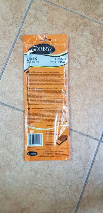 Wkładki z pianki lateksowej
