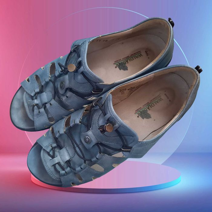 Waldlaufer Buty/sandały damskie r.41 wygodne,kolor blue jeans,skóra naturalna