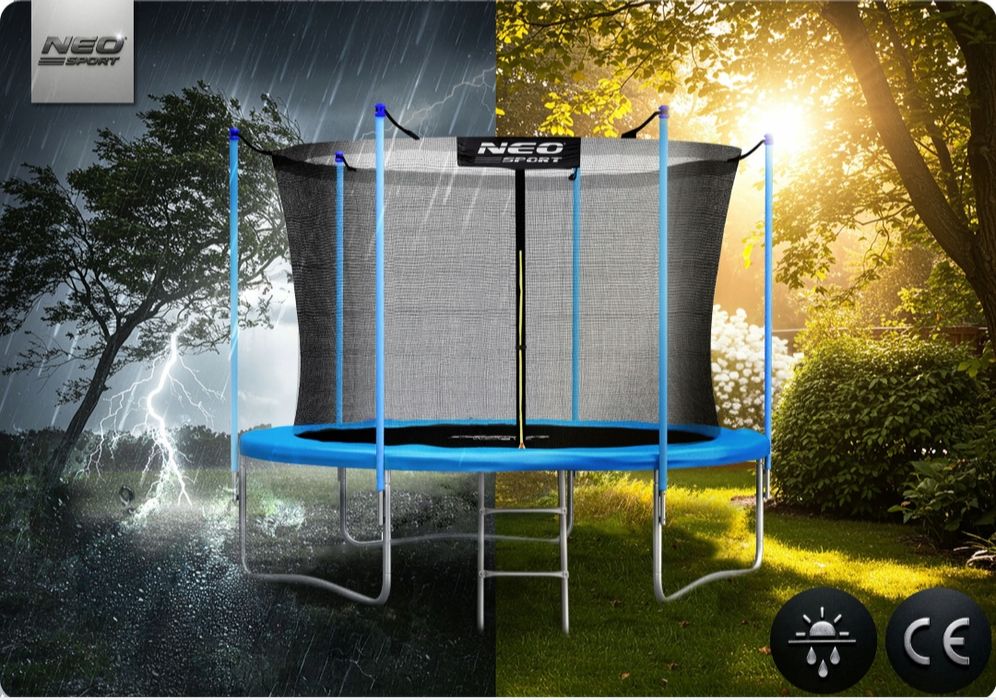 Дитячий батут  252 см з сіткою і драбинкою