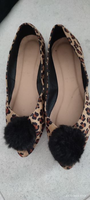 Baleriny damskie panterka 36