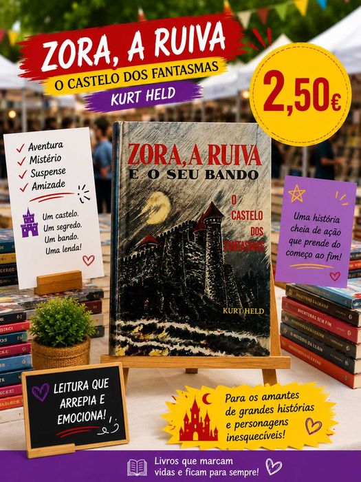 Livro Zora a Ruiva e o seu Bando - O Castelo dos Fantasmas