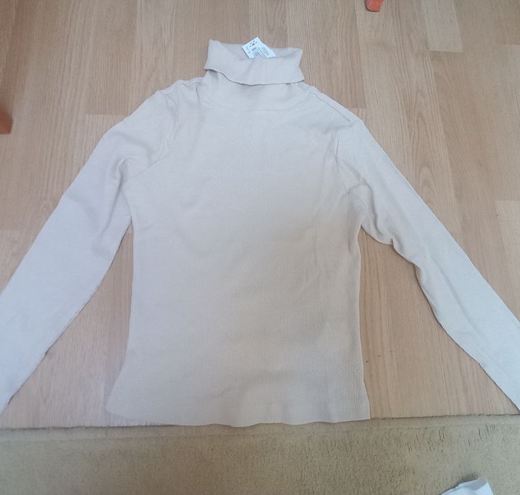 Golf beżowy cienki damski