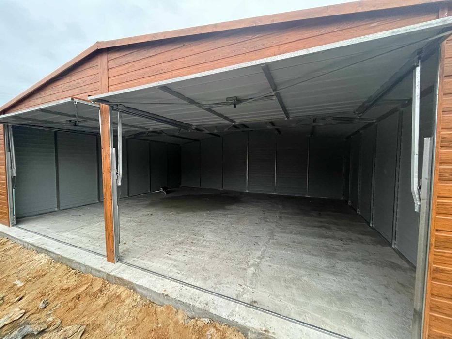 Garaż blaszany 7x6 Kolor Poziomy Panel