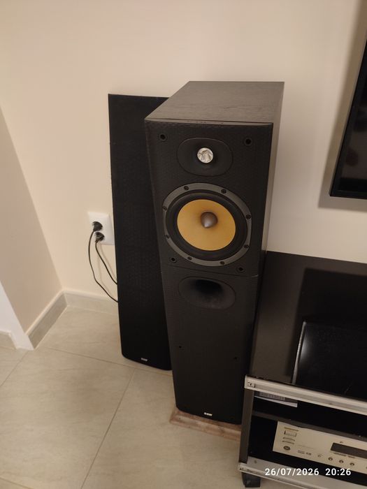 Sistema Som B &W, Sub Woofer ativo Monitor audio e Amplificador Onkyo