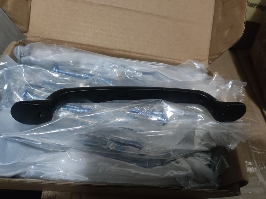 Lote de 10 puxadores preto fosco