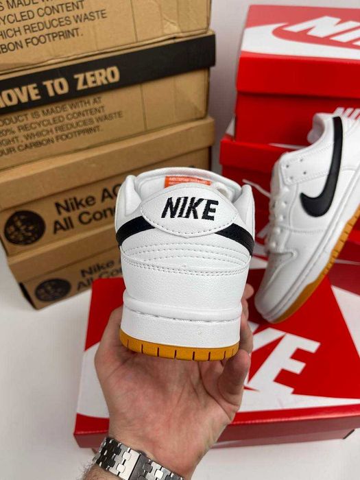 Кросівки Nike SB Dunk Low White Black. Чоловічі кросівки. Данки