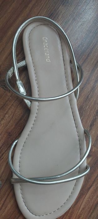 Sandały- złoty szampański kolor