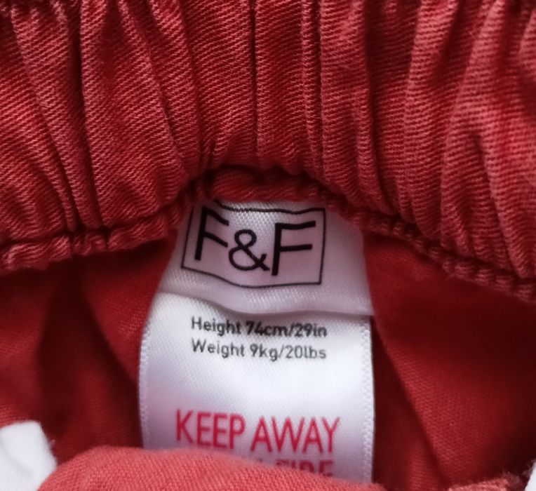 Komplet Zestaw Niemowlęce Chłopięce Spodnie Jeansy Name IT F&F 74