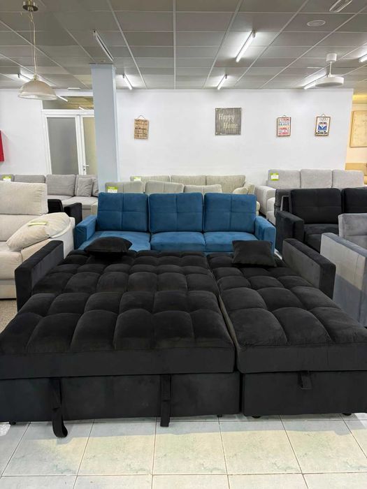 Novo sofá chaise longue preto - ENVIO GRÁTIS