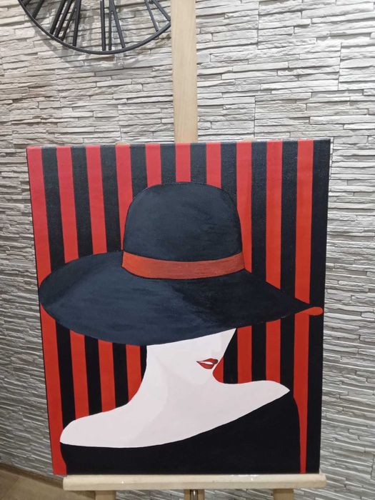 Obraz Dama W Kapeluszu