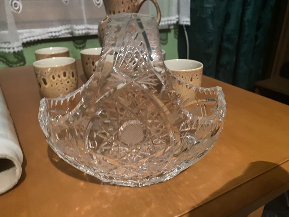 Kryształowy koszyczek PRL