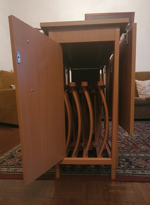 Mesa de jantar dobrável com 4 cadeiras