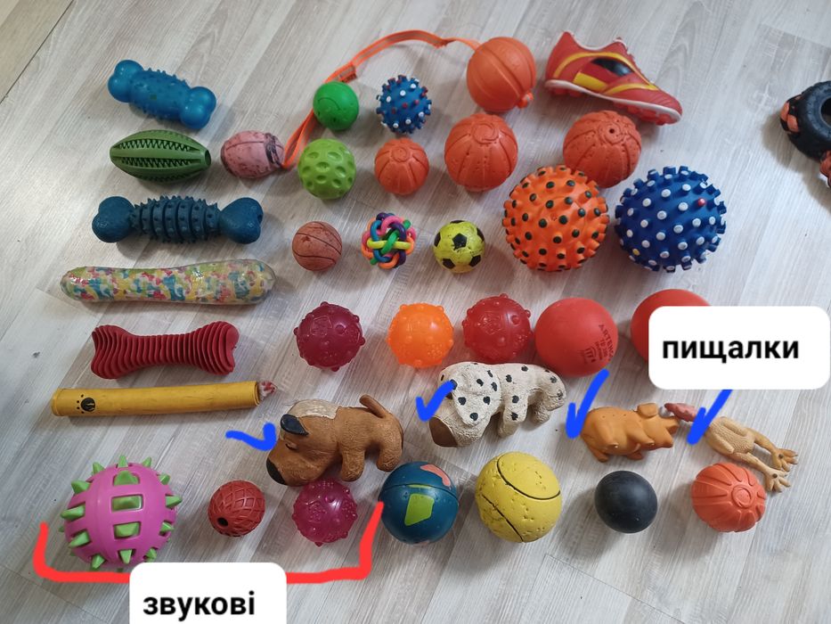 Іграшки для собак від десяти штук