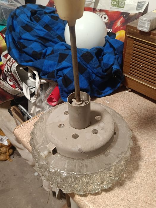 Żyrandol  z PRL Lampa Polam Meos