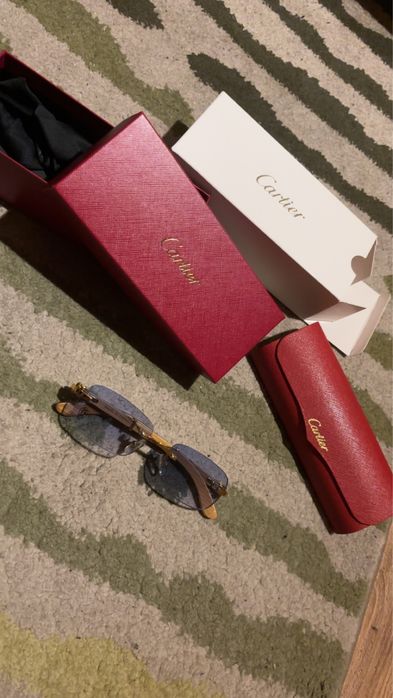 Okulary cartier niebieskie