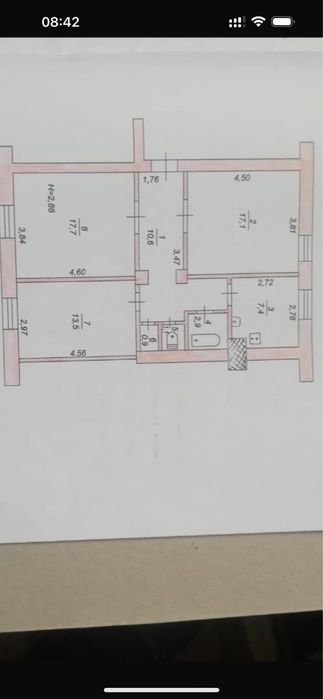 Продам Трехкомнатную Сталинку на 1участке -Червоная.