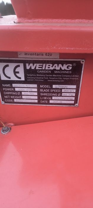 Rębak rozdrabniacz honda weibang gx390 13 km 7,5 gr