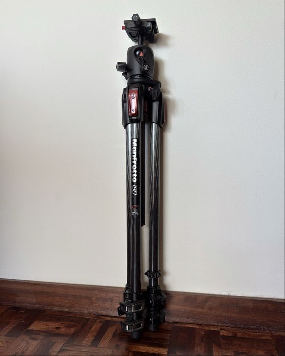 Tripé Manfrotto + Cabeça + Saco